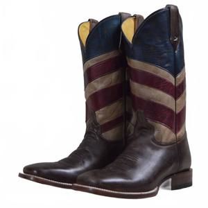 NEW NULL men's old glory burnished american flag boots in multi